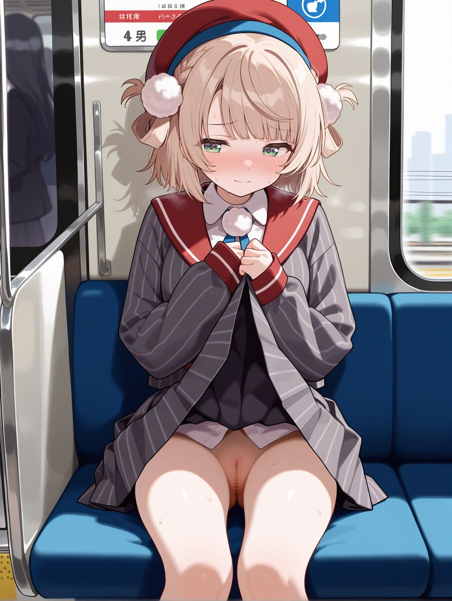 電車で・・・♥